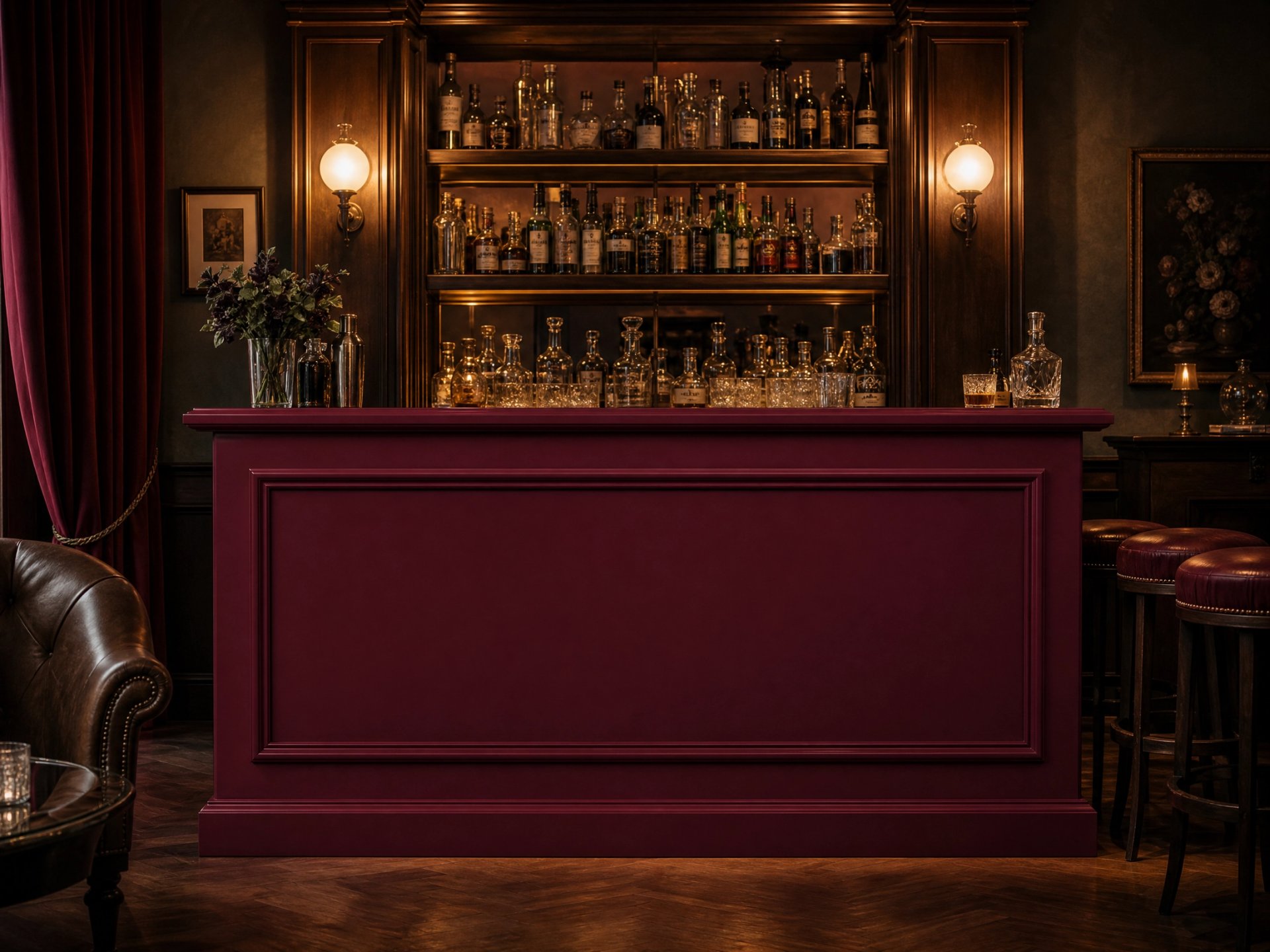 Gracioso — bordowy bar w sesji reklamowej